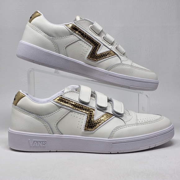 VANS LOWLAND LOW UNISEX MEN SIZE 8 WOMEN SIZE 9.5 SHOES MARSHMALLOW/GOLD NEW - Picture 2 of 11